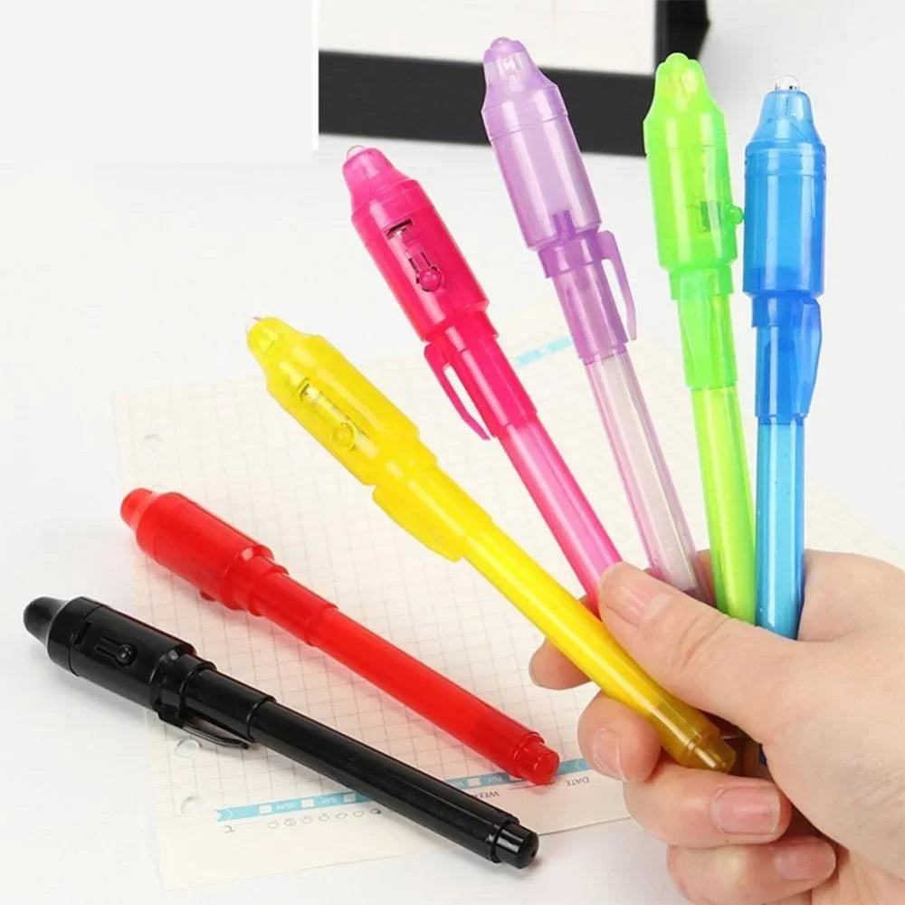 ELMAS 4pcs Luminous Light Pen Magic Purple UV Combo - Al Masam Stationery LLC
