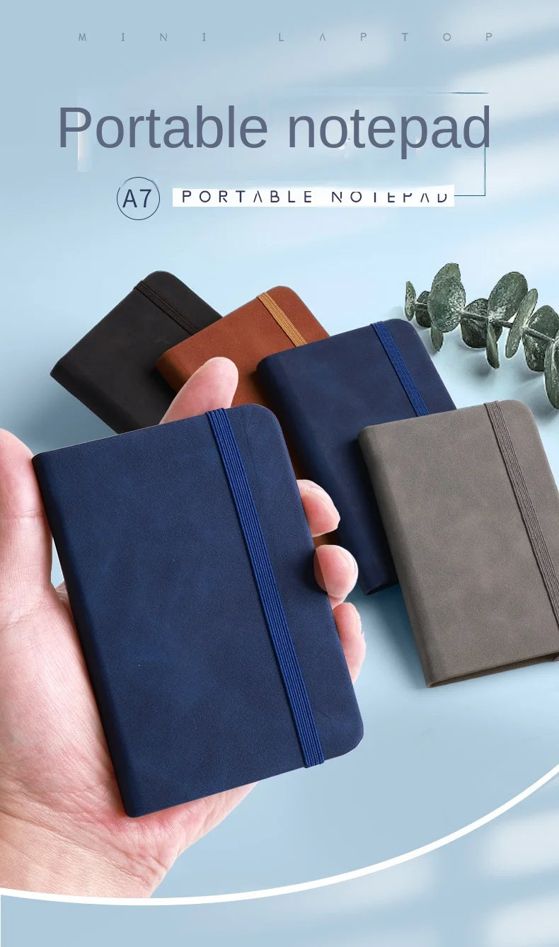 ELMAS Mini Book A7 Portable Leather Waterproof Notebook - Al Masam Stationery LLC