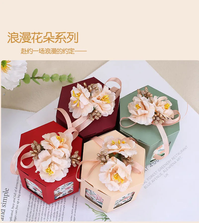 ELMAS Hexagon Flower Candy Gift Boxes For Kids Parties - Al Masam Stationery LLC