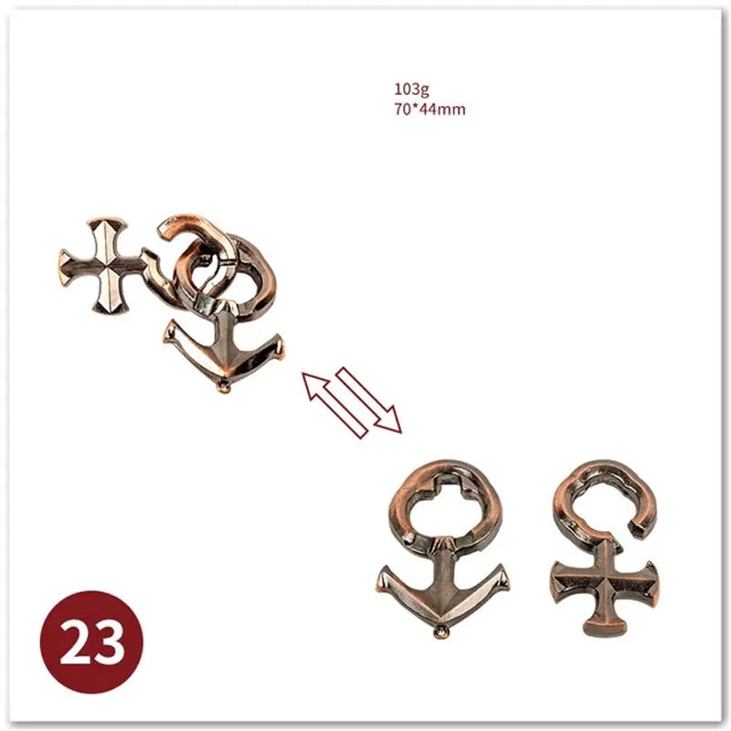 ELMAS Classic IQ Metal Brain Magic Puzzles Game Toys - Al Masam Stationery LLC