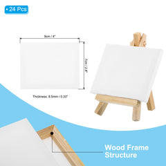 ELMAS Mini Canvas & Easel Art Set for Kids & DIY Projects