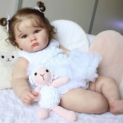 ELMAS Realistic 60cm Reborn Baby Doll - Handmade Silicone Girl - Al Masam Stationery LLC