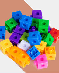 ELMAS 10 Colors Graphics Math Link Cubes Snap Blocks