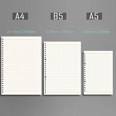 ELMAS Stylish Transparent Loose Leaf Notebook Binder