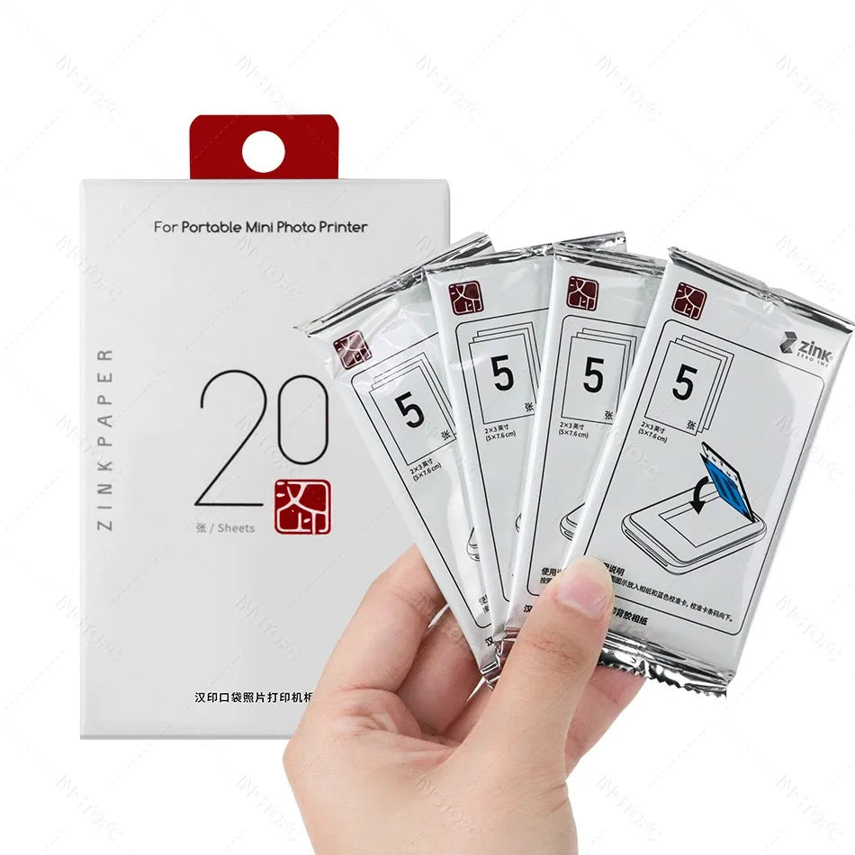 ELMAS Portable Bluetooth Mini Photo Printer for 2x3 Sticky Prints - Al Masam Stationery LLC