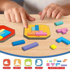 ELMAS Montessori Wooden Puzzle Toy for Kids Learning