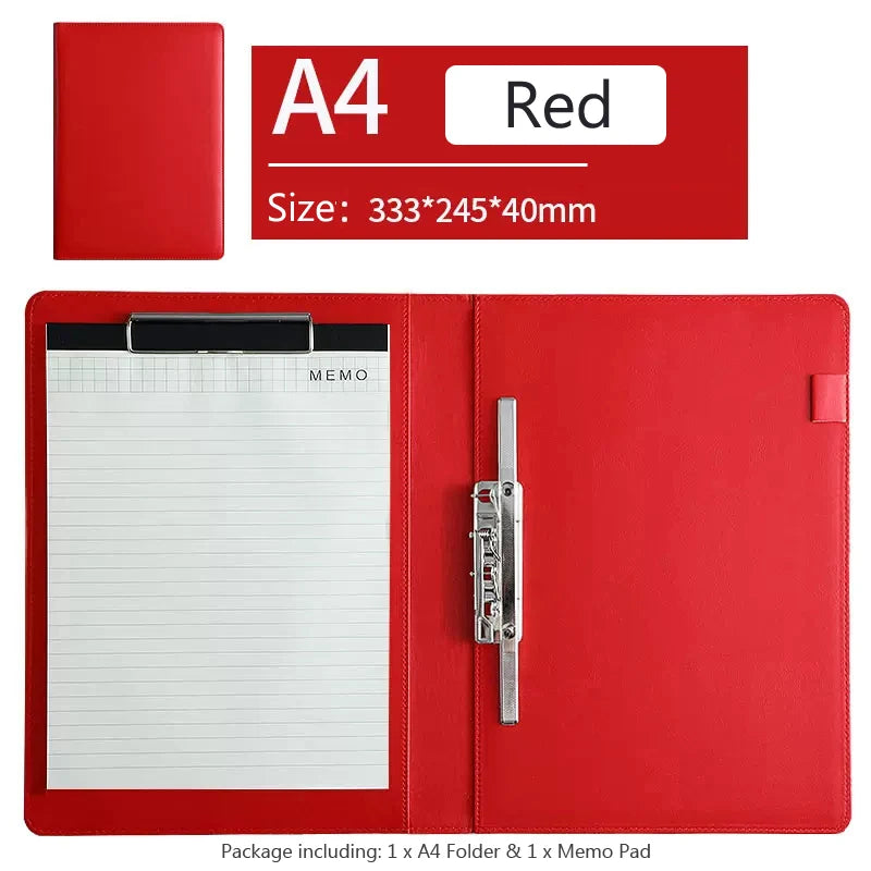 ELMAS Elegant PU Leather A4 Padfolio with Clips - Al Masam Stationery LLC