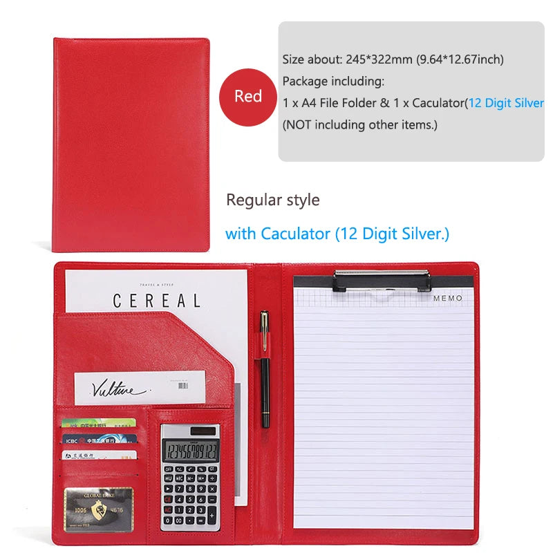 ELMAS Professional PU Leather Portfolio Organizer - Al Masam Stationery LLC