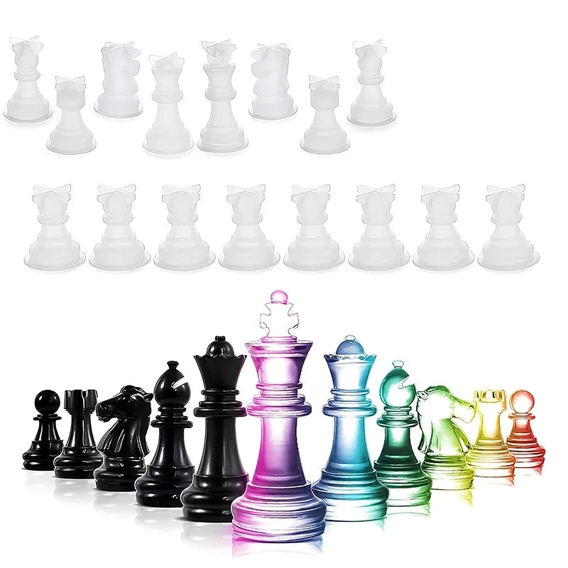 ELMAS 3D Silicone Resin Chess Set Mold & Board Molds - Al Masam Stationery LLC
