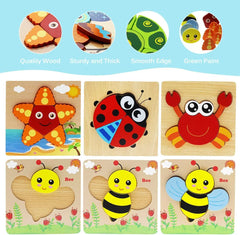 ELMAS Colorful 3D Animal Puzzle for Early Learning