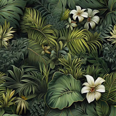 ELMAS Custom Tropical Rainforest Green Plant Wallpaper - Al Masam Stationery LLC