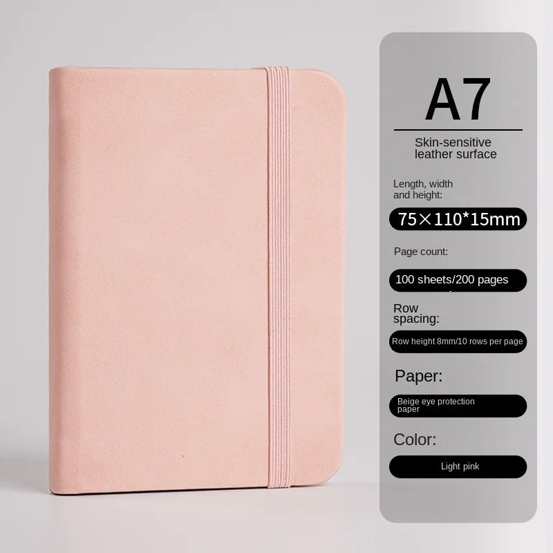 ELMAS Mini Book A7 Portable Leather Waterproof Notebook - Al Masam Stationery LLC