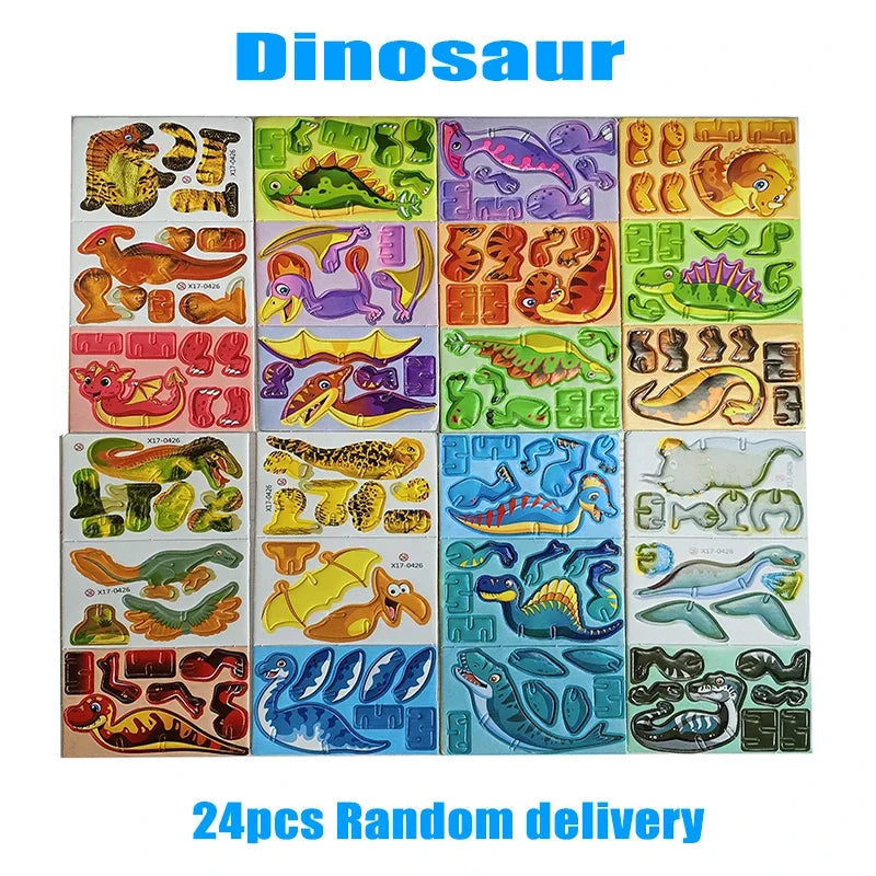 ELMAS: 12-24Pcs 3D Animals Foam Puzzle For Kids - Al Masam Stationery LLC