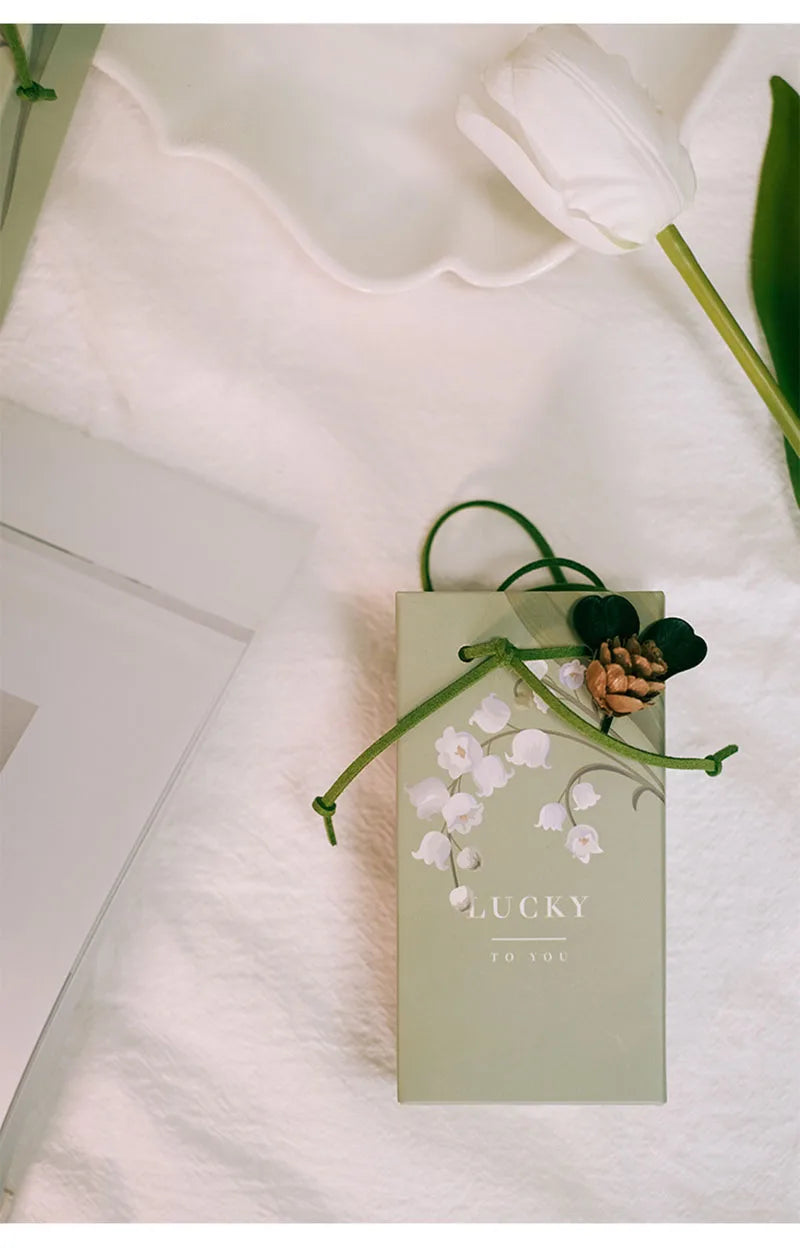 ELMAS Elegant Square Gift Bags With Artificial Flower - Al Masam Stationery LLC