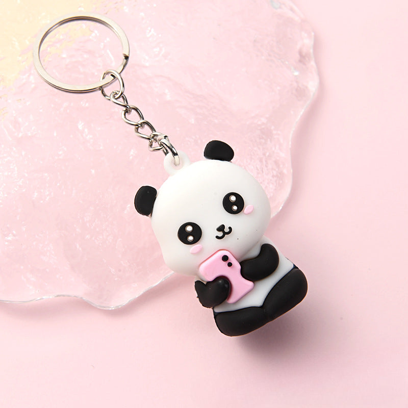 ELMAS Adorable Panda Couple Keychain for Women - Al Masam Stationery LLC