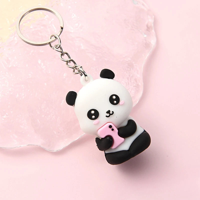ELMAS Adorable Panda Couple Keychain for Women - Al Masam Stationery LLC
