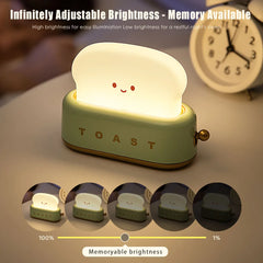 ELMAS Kawaii Bread Toast LED Night Light for Home Decor