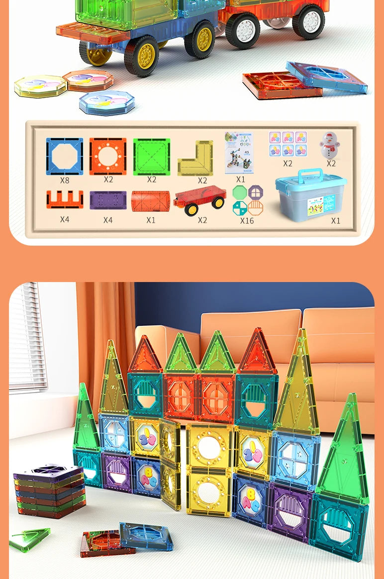 ELMAS Creative Magnetic Building Tiles for Kids - Al Masam Stationery LLC