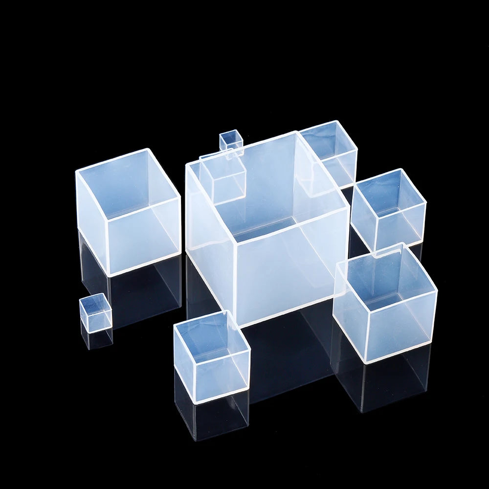 ELMAS Large Clear Silicone Cube Molds for DIY Resin Casting - Al Masam Stationery LLC