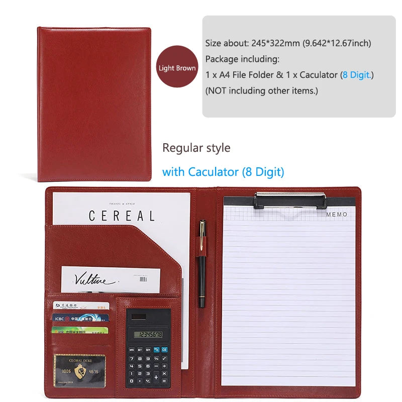 ELMAS Professional PU Leather Portfolio Organizer - Al Masam Stationery LLC