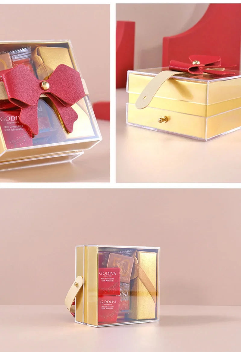 ELMAS Acrylic Gift Box Tetragonal Candy Boxes For Events - Al Masam Stationery LLC