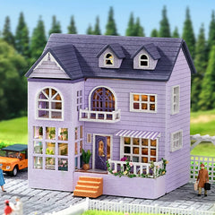 ELMAS Creative DIY Wooden Dollhouse for Kids’ Fun