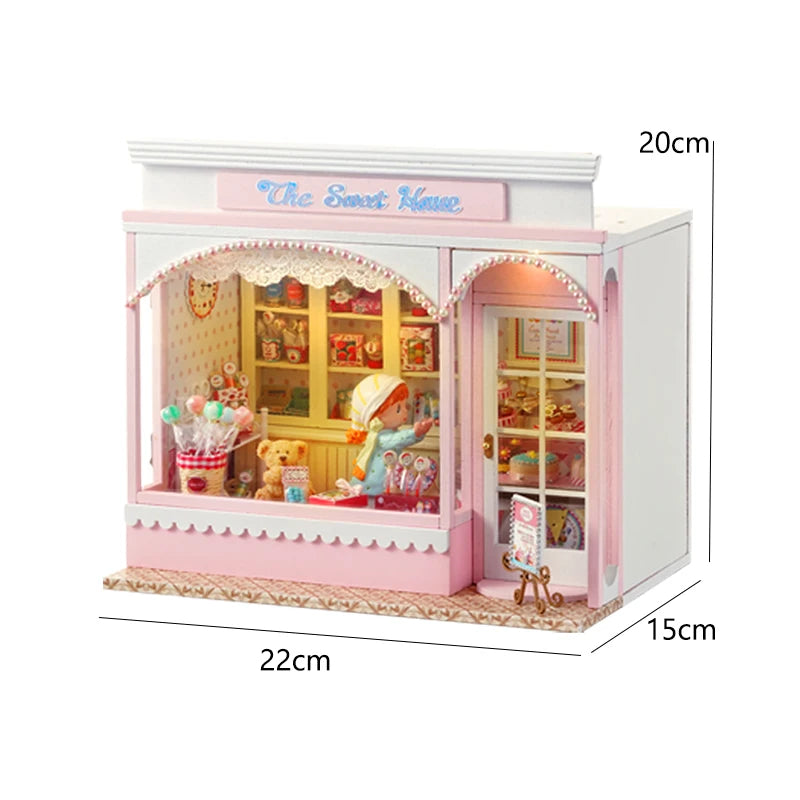 ELMAS Enchanting DIY Mini Dollhouse with LED Lights - Al Masam Stationery LLC