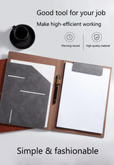 ELMAS Executive A4 Leather Padfolio Organizer Clipboard - Al Masam Stationery LLC