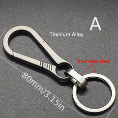 ELMAS Titanium Carabiner Keychain & Bottle Opener