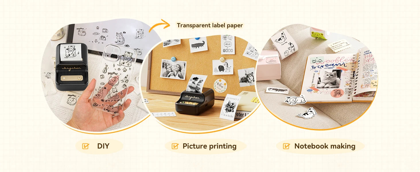 ELMAS Wireless Mini Thermal Label Printer for Home & DIY - Al Masam Stationery LLC