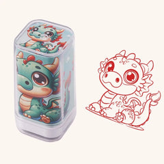 Dragon Monkey Zodiac Stamps Hand Account DIY Painting Cute Animals Seal Cartoon Stationery Animals Figure Stamps Boys and Girls