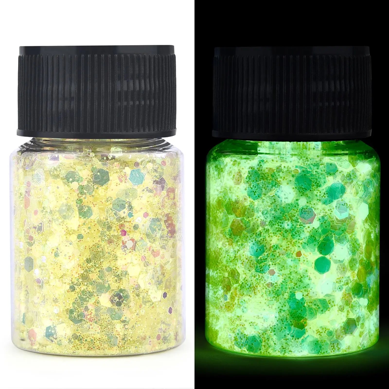 ELMAS Glow-in-the-Dark Glittering Hexagon Resin Pigment - Al Masam Stationery LLC