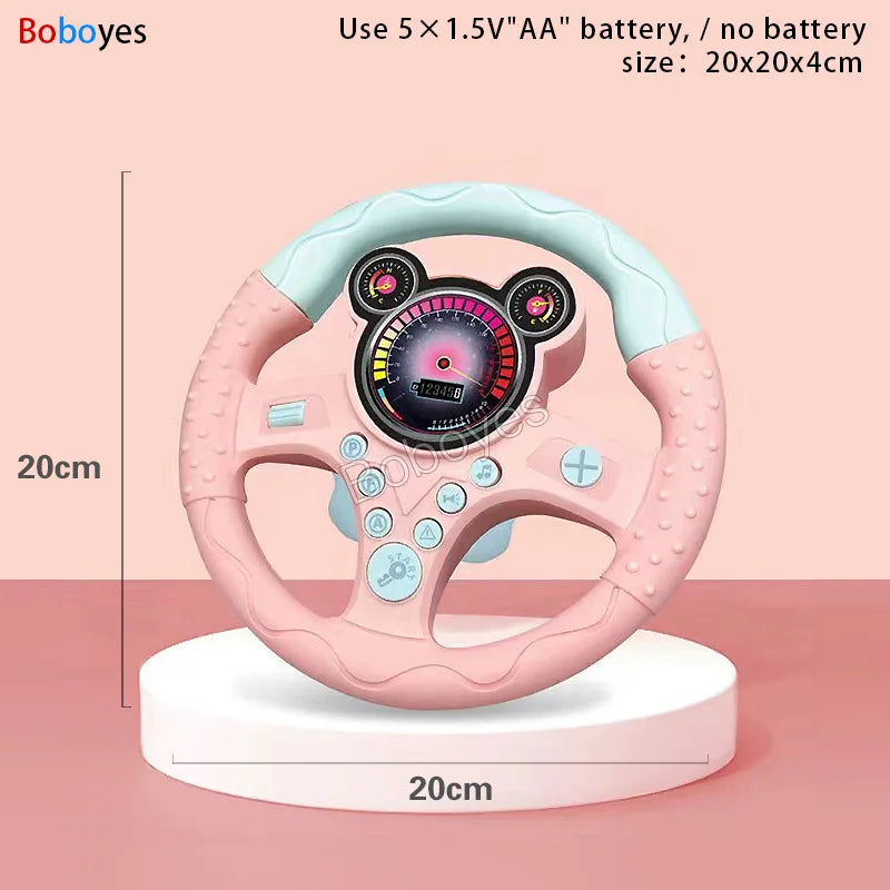 ELMAS Infant Shining Electric Steering Wheel Toy for Kids - Al Masam Stationery LLC