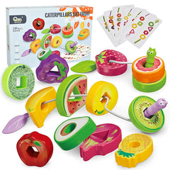 ELMAS Fruit Shape Montessori Threading Toys for Kids