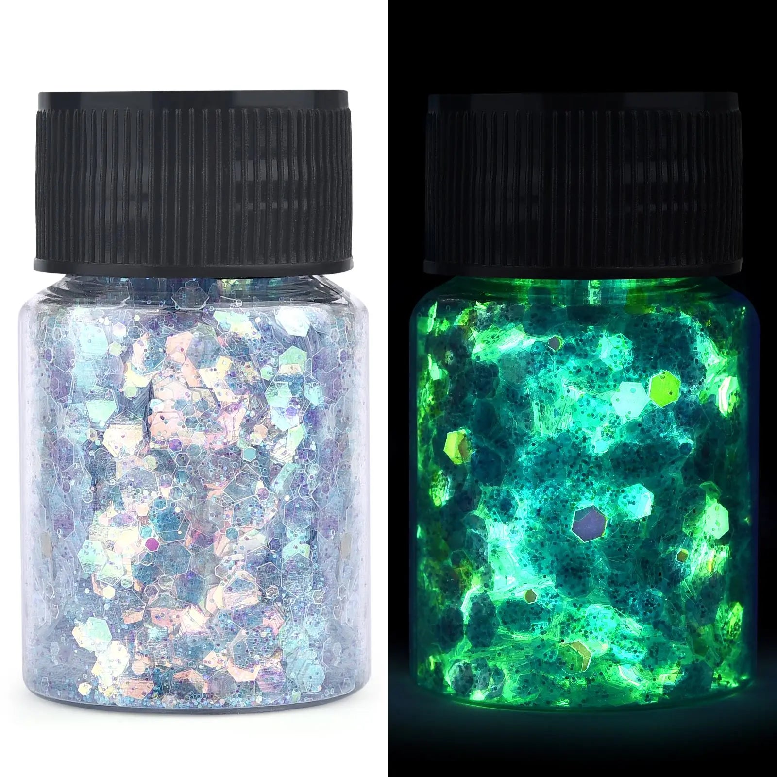 ELMAS Glow-in-the-Dark Glittering Hexagon Resin Pigment - Al Masam Stationery LLC