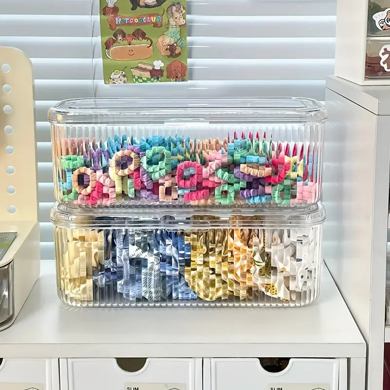 ELMAS Acrylic Nail Art Storage Box Set with Lid Sealed - Al Masam Stationery LLC