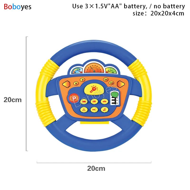 ELMAS Infant Shining Electric Steering Wheel Toy for Kids - Al Masam Stationery LLC