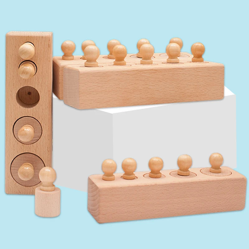 ELMAS Montessori Knobbed Cylinder Sensory Toys for Kids - Al Masam Stationery LLC