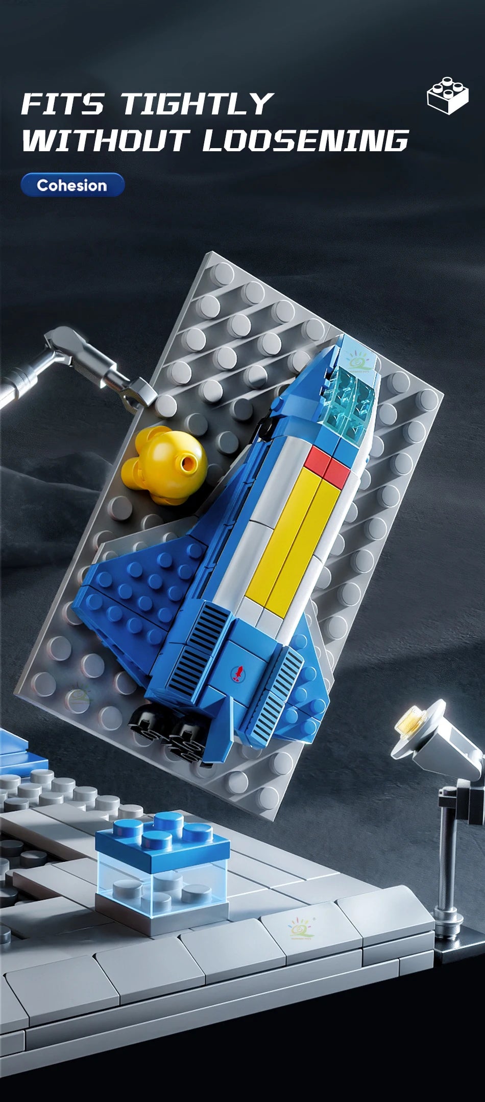 ELMAS Manned Rocket Building Blocks with Astronaut Figure - Al Masam Stationery LLC