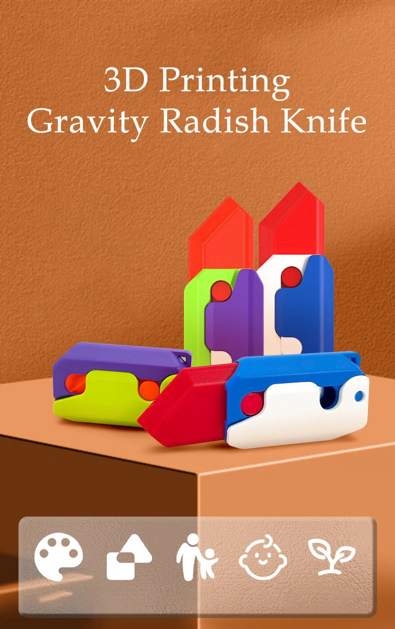 ELMAS 3D Carrot Fidget Knife - Fun Stress Relief Toy - Al Masam Stationery LLC