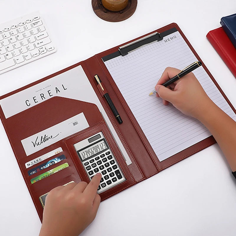 ELMAS Professional PU Leather Portfolio Organizer - Al Masam Stationery LLC
