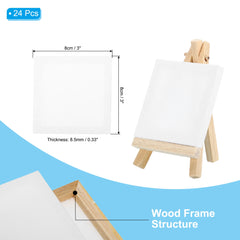 ELMAS Mini Canvas & Easel Art Set for Kids & DIY Projects