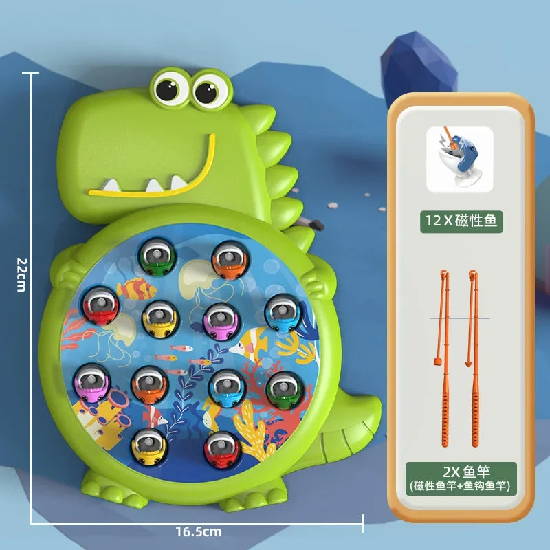 ELMAS Dinosaur Magnetic Fishing Game for Kids Fun Learning - Al Masam Stationery LLC
