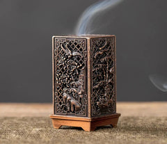 ELMAS Elegant Square Incense Burner for Home Aromatherapy