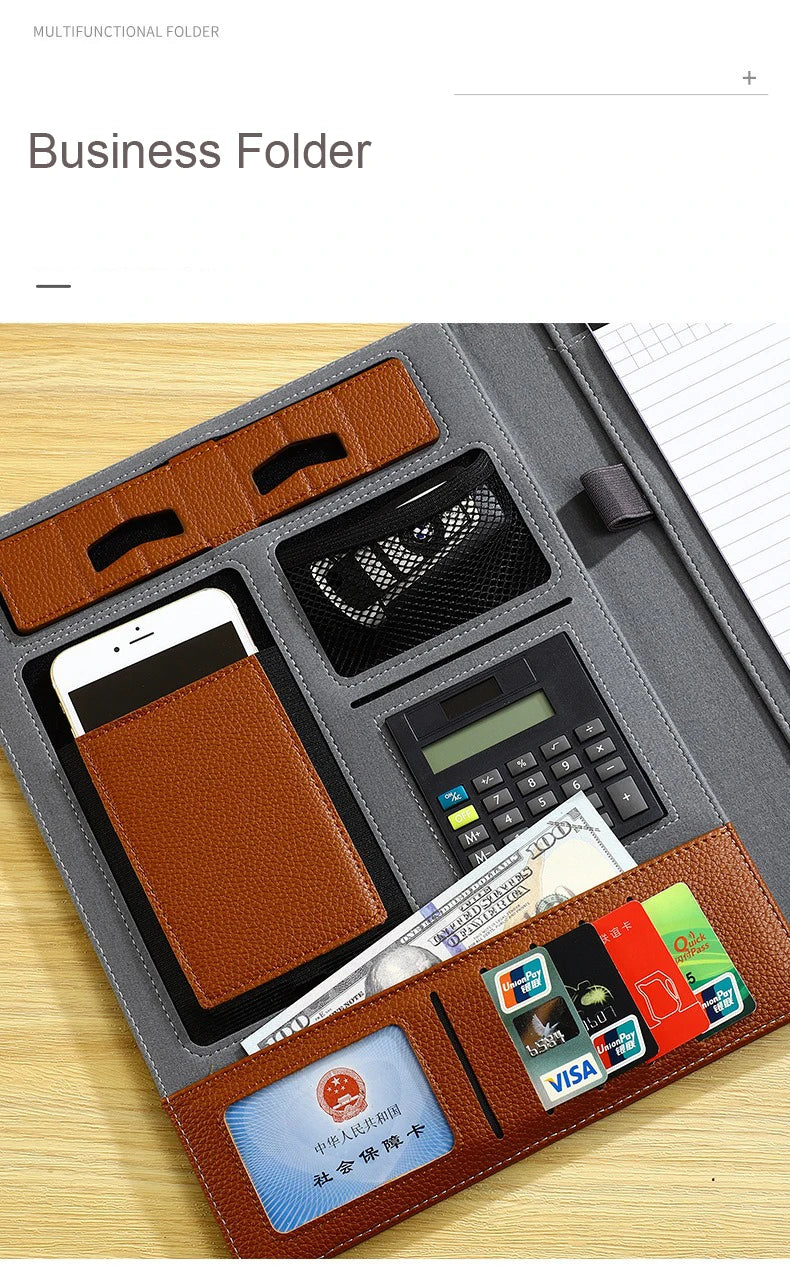 ELMAS Executive Leather Padfolio & Organizer Portfolio - Al Masam Stationery LLC