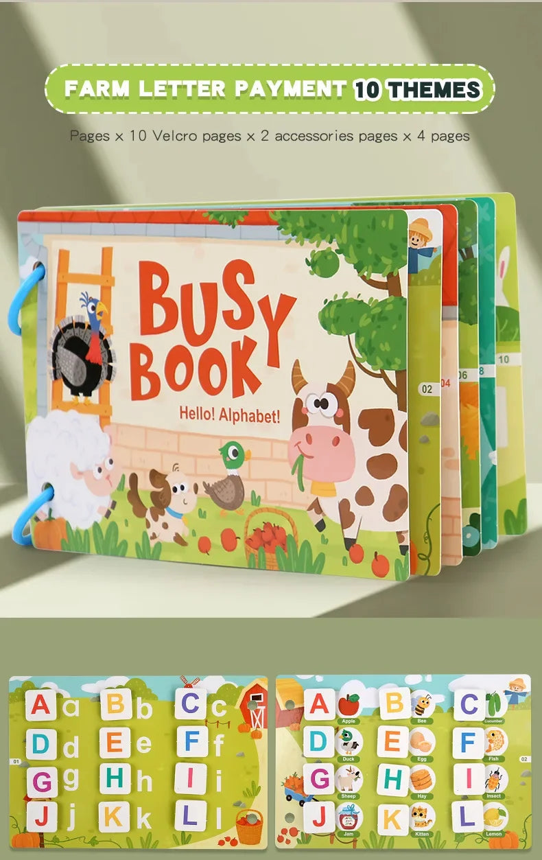 ELMAS Montessori Baby Busy Book for Early Learning Fun - Al Masam Stationery LLC