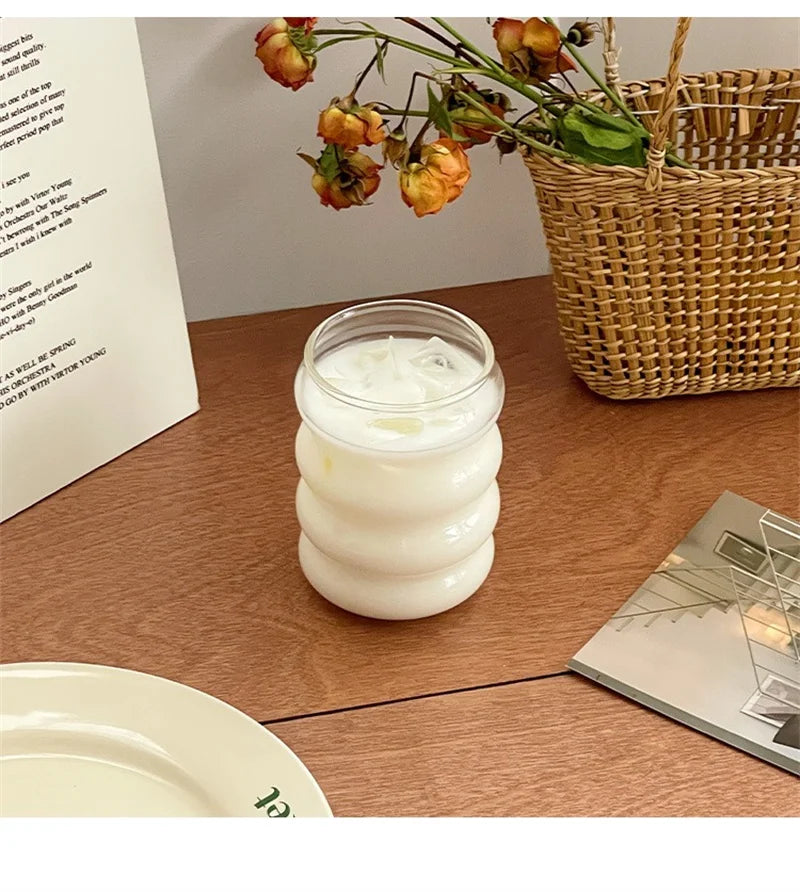 ELMAS Caterpillar-Shaped 350ML Heat-Resistant Glass Cup - Al Masam Stationery LLC