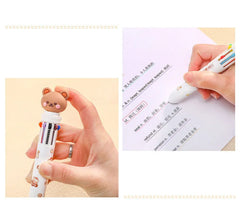 ELMAS Kawaii Teddy Bear Multi-Color Press Pen Set