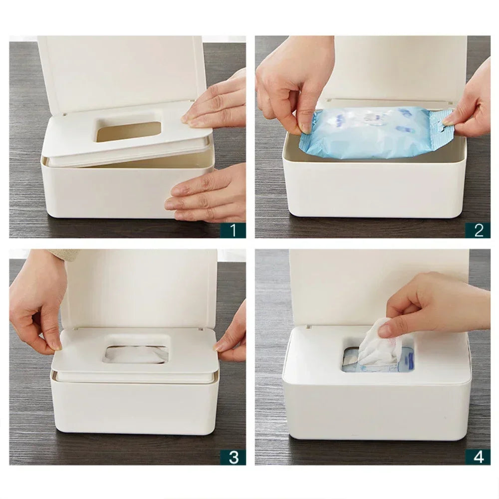 ELMAS Elegant Dustproof Wet Tissue Holder for Home & Car - Al Masam Stationery LLC