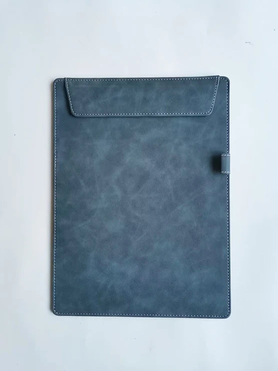 ELMAS Premium Leather A4 Clipboard Folder with Logo - Al Masam Stationery LLC